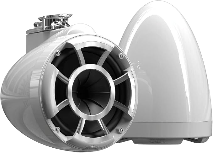 wet sounds Rev 8 White V2 Revolution Series 8" White Tower Speakers w/Swivel