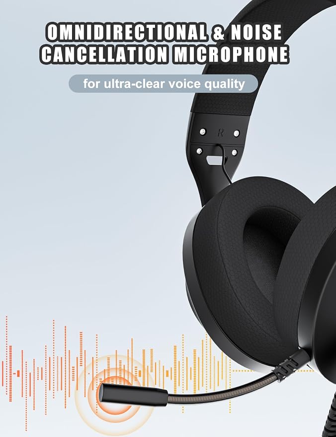 S30 Gaming Headset with Microphone, 198g Lightweight Design, Wired Gaming