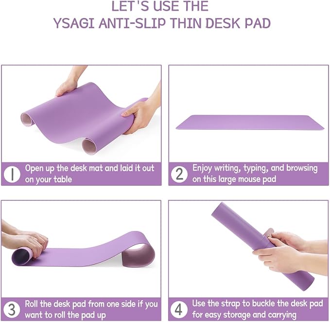 YSAGi Non-Slip Leather Desk Pad, Waterproof Laptop Computer Desk Keyboard Mat
