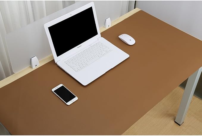 KINGFOM Desk Pad Office Desktop Protecter, PU Leather Desk Mat Blotters