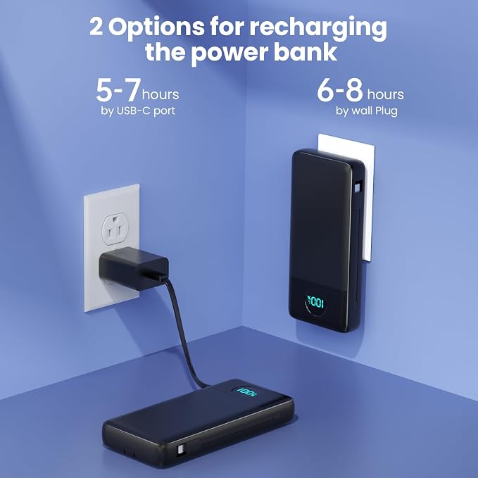 Portable Charger 33800mAh USB C Power Bank