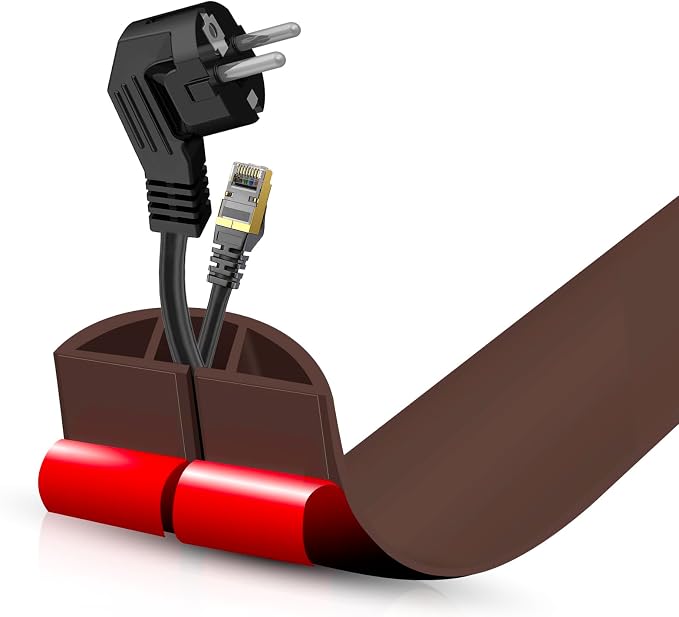 Floor Cord Cover Self Adhesive Cord Hider, 3.3FT Cable Management, Extension