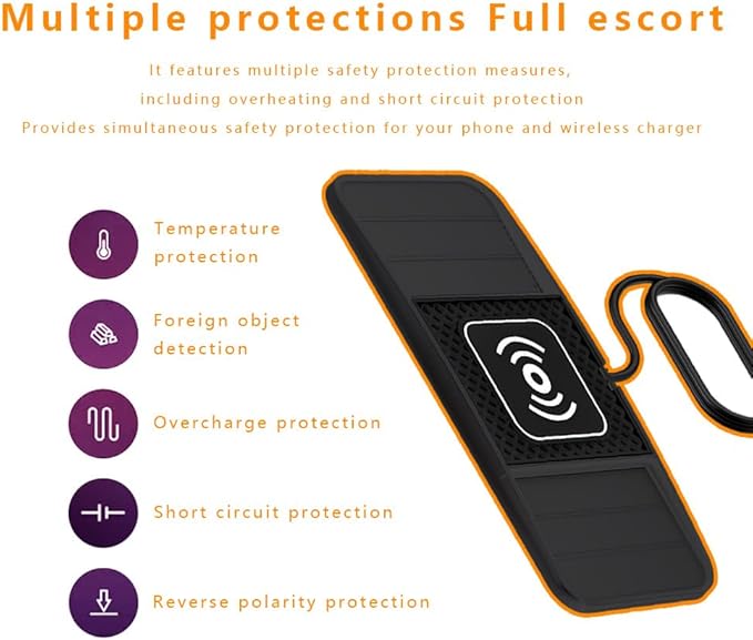 Wireless Charging Pad for Car for Toyota 4Runner 2000-2025, DIY Trim-to-Fit Slim Non Slip Fast Charger Car Wireless Charging Pad 30CM Cable,A&30cm Type-C Plug Cable