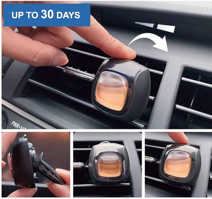 Car Air Fresheners Vent Clips, Essential Car Odor Eliminator, Perfect Scented Car Accessories, For Long Lasting Fragrance up to 30 days, 0.07 FL.OZ (Coconut, 1 Pack)