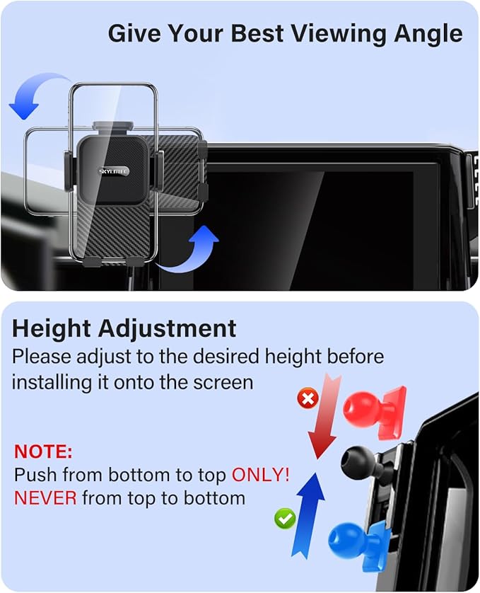 SKYLOTEC Phone Mount for Lexus RX350 RX350L RX450h RX450hL 2020 2021 2022 Accessories 12.3-Inch Screen Fixed Clip, Automobile Cradles Car Phone Holder, Cell Phone Base Not Block Air Vent
