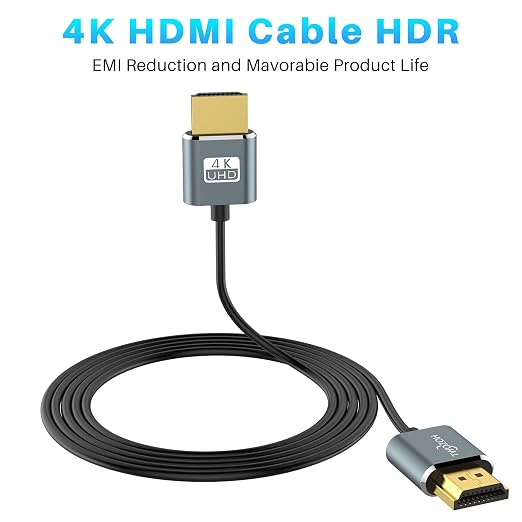 Twozoh Flexible & Slim Long HDMI Cable 15FT 3 Pack, Ultra Thin HDMI Cord