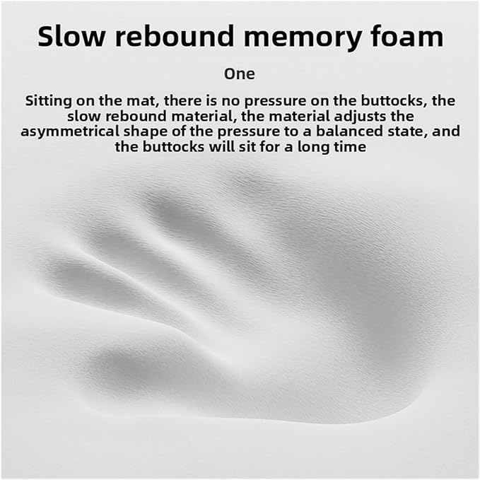 Memory Foam Car Seat Cushions with Lumbar Support - Cool and Breathable Comfort for Car and Office Seats(H,45x45cm)