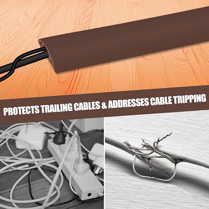 Floor Cord Cover Self Adhesive Cord Hider, 3.3FT Cable Management, Extension
