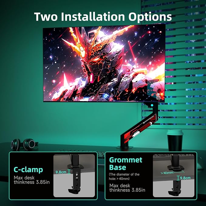 Suptek Monitor Mount Gas Spring Arm Desk Mount Stand
