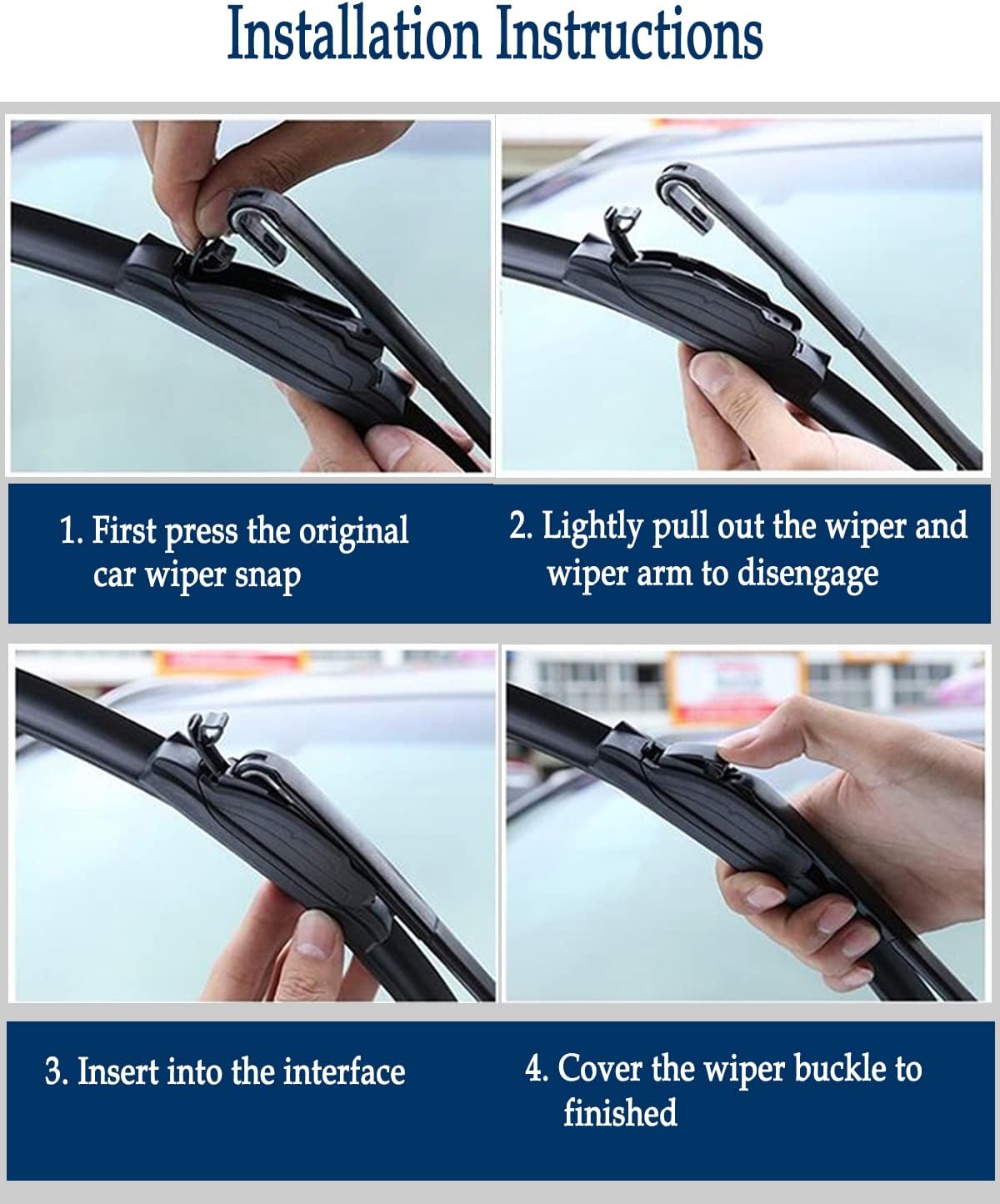 3Pcs Windshield Wiper Blades for Jeep Liberty 2008 2009 2010 2011 2012, Original Equipment Automotive Replacement Windshield Wiper Blades for My Car- 19"/19"/14T" (Pack of 3) J- HOOK