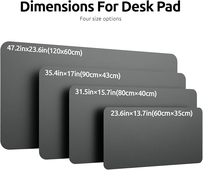YSAGi Leather Desk Protector, Office Mat, Large Mouse Mat, Non-Slip PU Leather