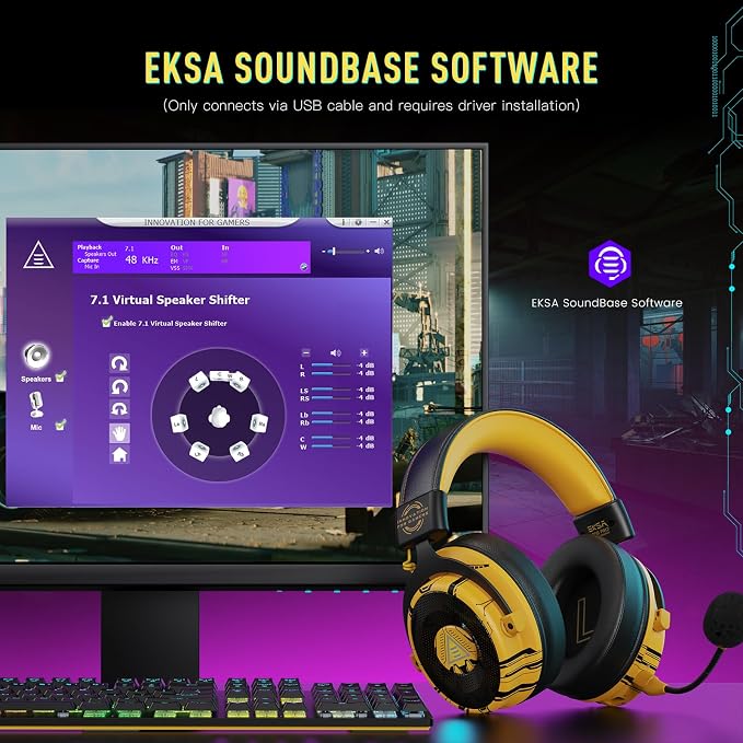 EKSA USB Gaming Headset for PC