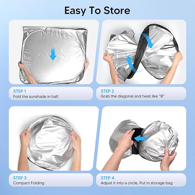 KUST Windshield Sun Shade for GMC Hummer EV 2022-2023 2024 2025 2026 Window Accessories Shade Sun Cover Foldable Block UV Rays Keep Car Cooler