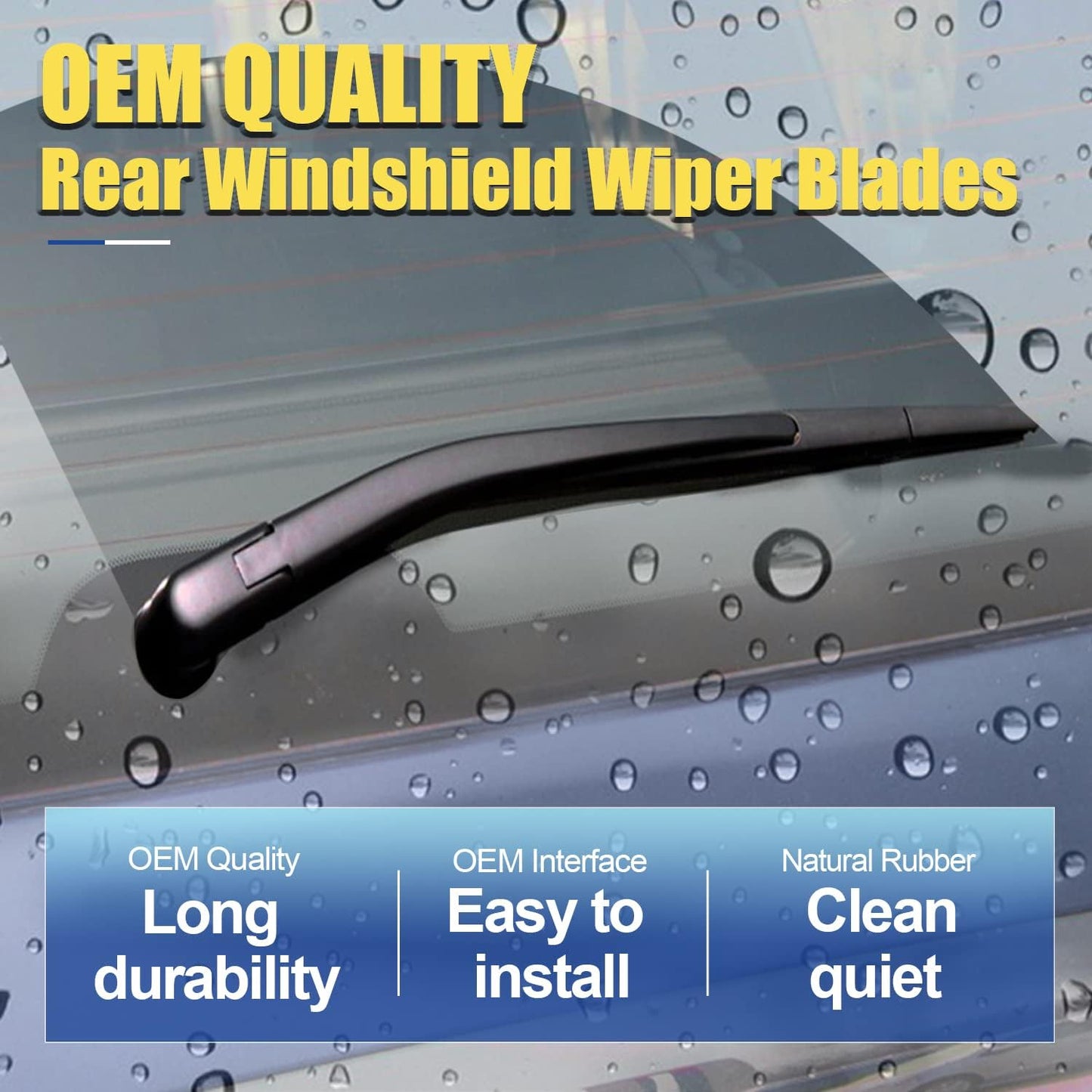 3 Wipers Factory Replacement For 2018 2019 2020 2021 2022 Jeep Compass Original Equipment Windshield Wiper Blades Set 24"+18"+10" (Set of 3)