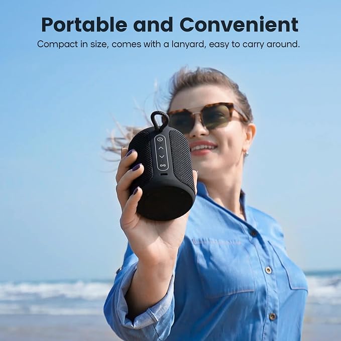 Bluetooth Speaker Wireless, IP67 Waterproof & Dustproof Portable Speaker