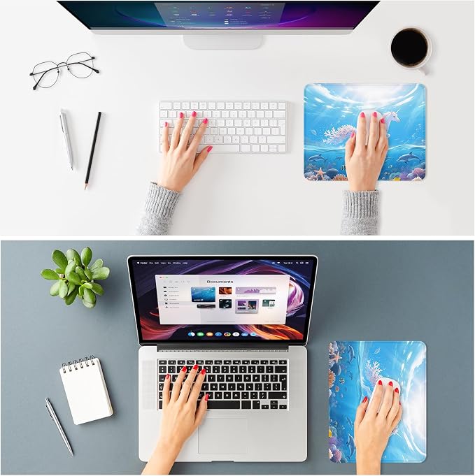 ITNRSIIET Mouse Pad Non-Slip Rubber Base Smooth Surface Stitched Edges