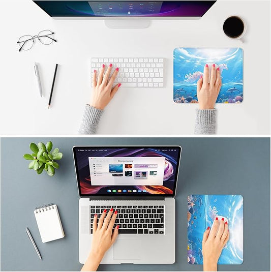 ITNRSIIET Mouse Pad Non-Slip Rubber Base Smooth Surface Stitched Edges