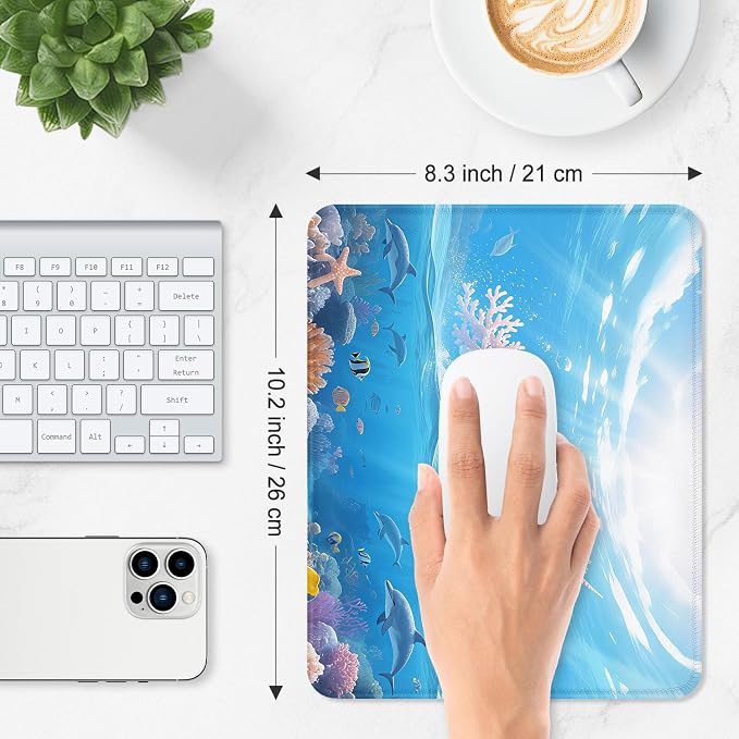 ITNRSIIET Mouse Pad Non-Slip Rubber Base Smooth Surface Stitched Edges
