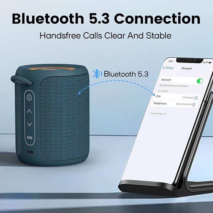 Bluetooth Speaker Wireless, IP67 Waterproof & Dustproof Portable Speaker