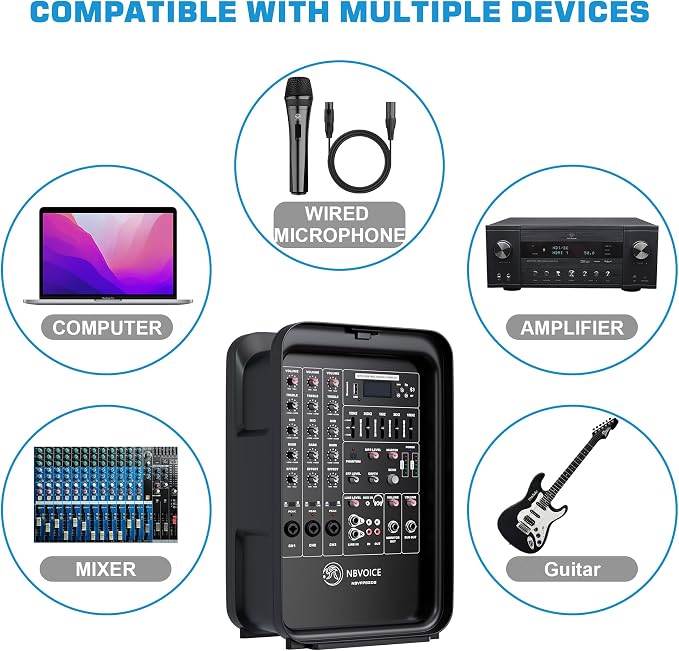Professional Portable All-in-One 2-Way PA System Suitcase-Style Design