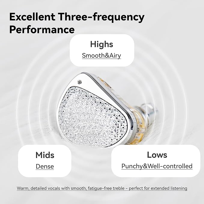 STA-K In Ear Monitor, EarAcoustic Audio HiFi Stereo Wired Earbuds, Hybrid Dual