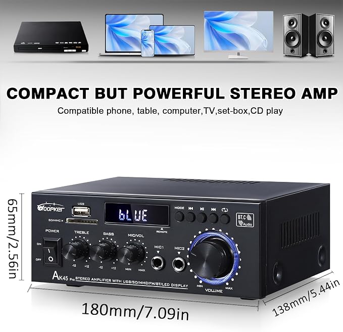 AK45Pro Stereo Receivers Amplifier Home Audio