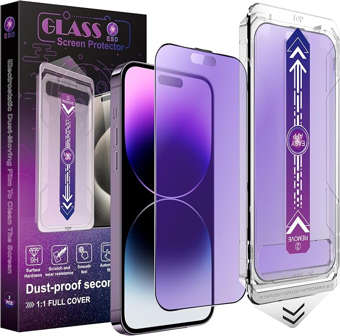 2 Pack Anti Blue Light Matte Screen Protector