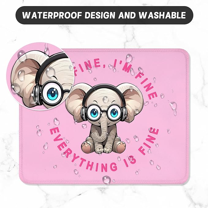 ITNRSIIET Mouse Pad with Stitched Edge Premium Textured Smooth Precise