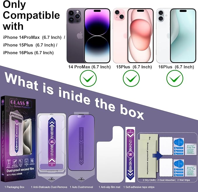 2 Pack Anti Blue Light Matte Screen Protector