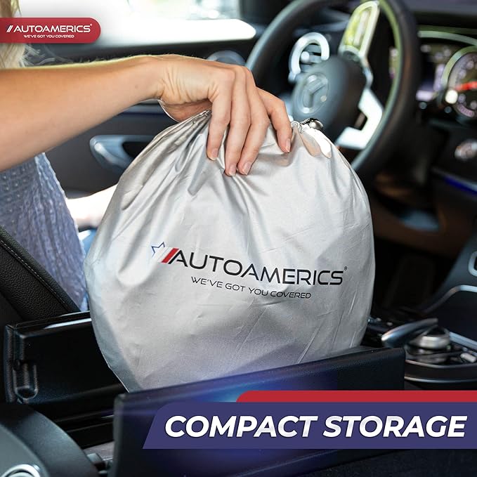 Autoamerics 1-Piece Windshield Sun Shade ERDL Camo American Flag USA Design - Foldable Car Front Window Sunshade for Most Sedans SUV Truck - Blocks Max UV Rays and Keeps Your Vehicle Cool - Medium