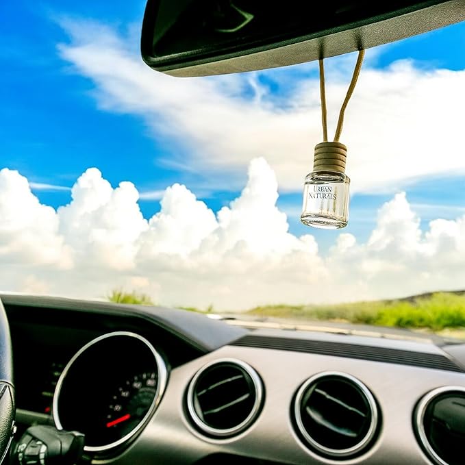 Urban Naturals Car Air Freshener Hanging + Vent Clip, Vanilla Toasted Macadamia '71 Scent Diffuser, Long Lasting Car Fresheners Made in USA, Auto Accessories for women (1 Pack)