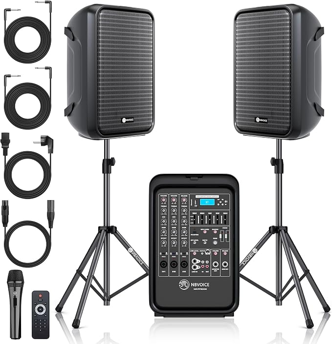 Professional Portable All-in-One 2-Way PA System Suitcase-Style Design