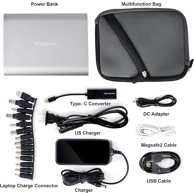 Krisdonia Portable Laptop Charger 185Wh/50000mAh Laptop Power Bank External