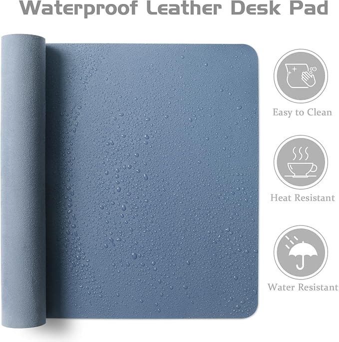 Aothia Leather Desk Pad Protector, Office Desk Mat, Large Mouse Pad, Laptop