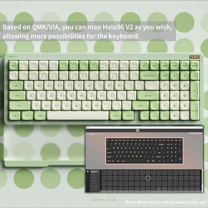 nuphy Halo96 V2 Wireless Mechanical Gaming Keyboard, Gasket Structure, 96% Hot