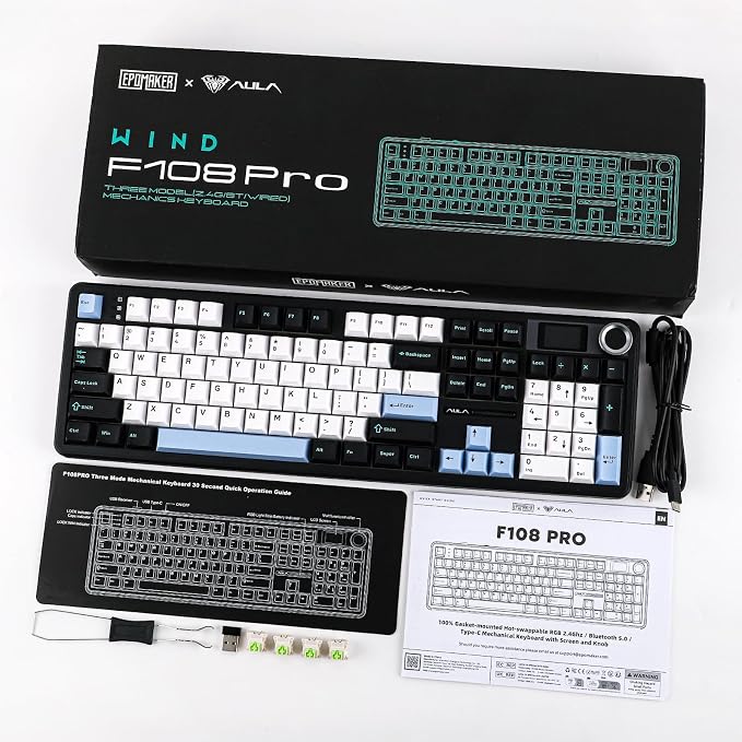 EPOMAKER X Aula F108 PRO Wireless Gaming Keyboard