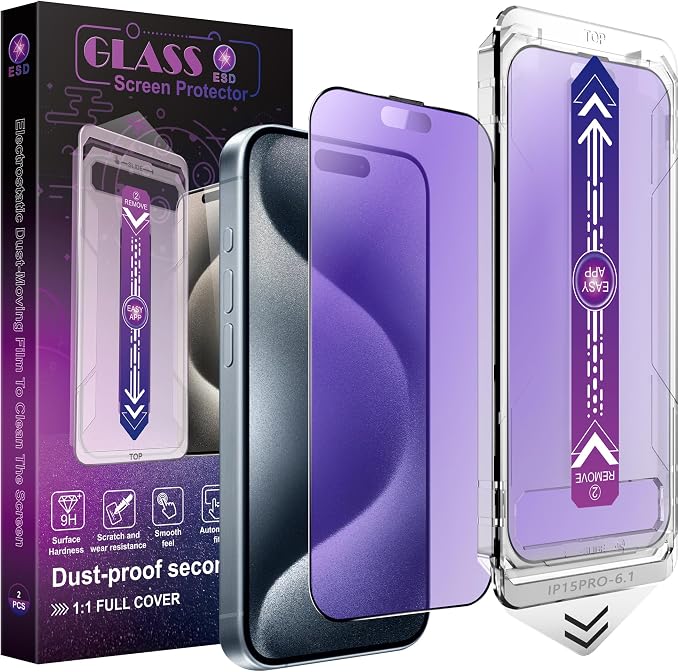 2 Pack Anti Blue Light Matte Screen Protector