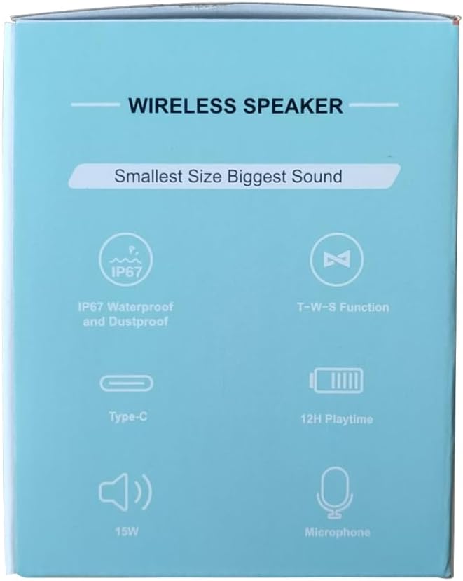Bluetooth Speaker Wireless, IP67 Waterproof & Dustproof Portable Speaker