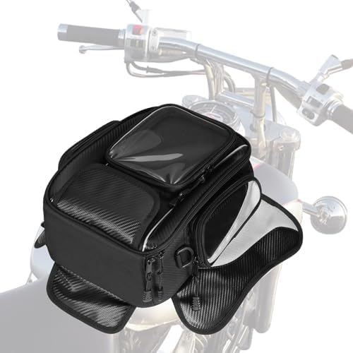 Motorcycle Tank Bag for Kawasaki Ninja 650 650R ZX6R ZX10R, Magnetic & Strap Mount Tank Bag for Motorcycles, Motorcycle Touring Navigation Luggage Bag Tank Bags, B Magnetic