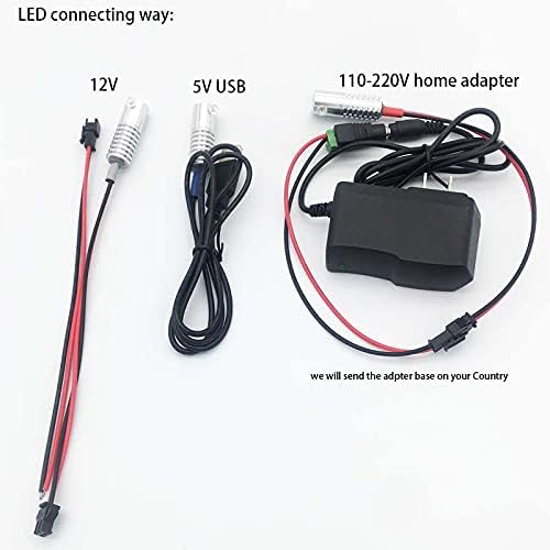 2mm 5meters Car Home LED Ambient Plastic Optic Fiber Light Source Kit Tool Free (5V USB,Blue)