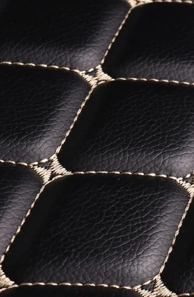 Car Floor Mats for 99% Cars, Trucks and SUVs Full Coverage Pads Protection Non-Slip Leather Floor Liners (Black/Blue)