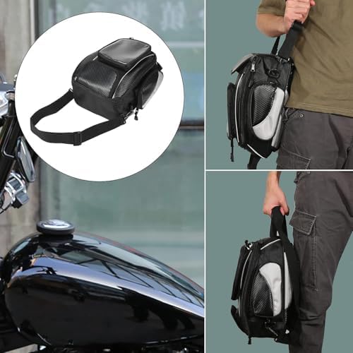 Motorcycle Tank Bag for Yamaha FZ 07 2015-2017, Magnetic & Strap Mount Tank Bag for Motorcycles, Motorcycle Touring Navigation Luggage Bag Tank Bags, B Magnetic