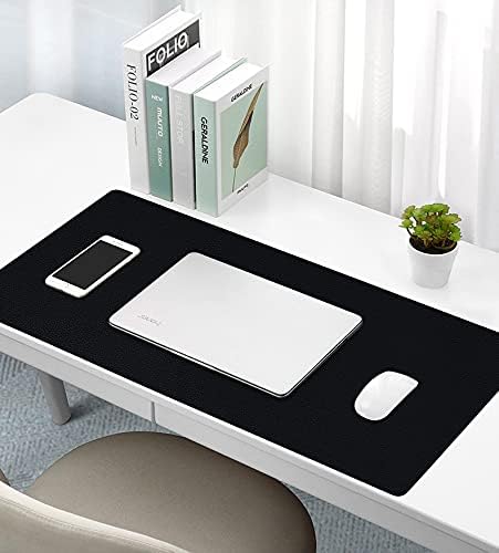 KINGFOM Desk Pad Office Desktop Protecter, PU Leather Desk Mat Blotters