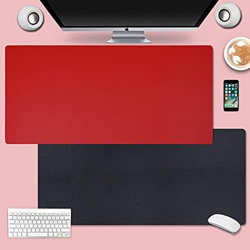 KINGFOM Desk Pad Office Desktop Protecter, PU Leather Desk Mat Blotters