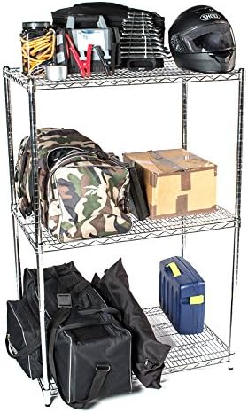 Omega 14" Deep x 60" Wide x 54" High 3 Tier Chrome Starter Shelving Unit