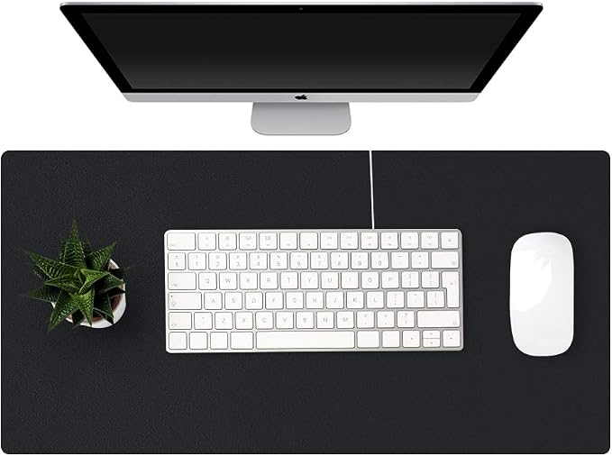 KINGFOM Desk Pad Office Desktop Protecter, PU Leather Desk Mat Blotters