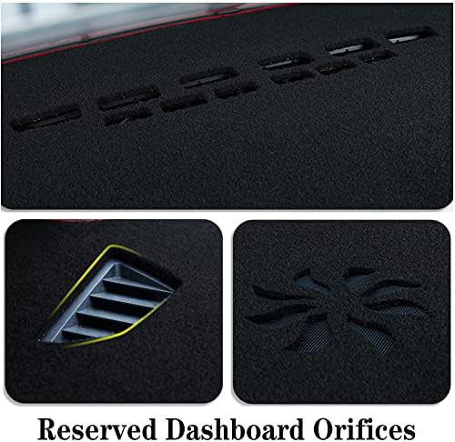 Dash Covers for Jeep-Grand Cherokee 2021-2023,Polyester Car Dashboard Cover,Dash Board Protecter Cover,Interior Car Dash Board Covers Mat,Red