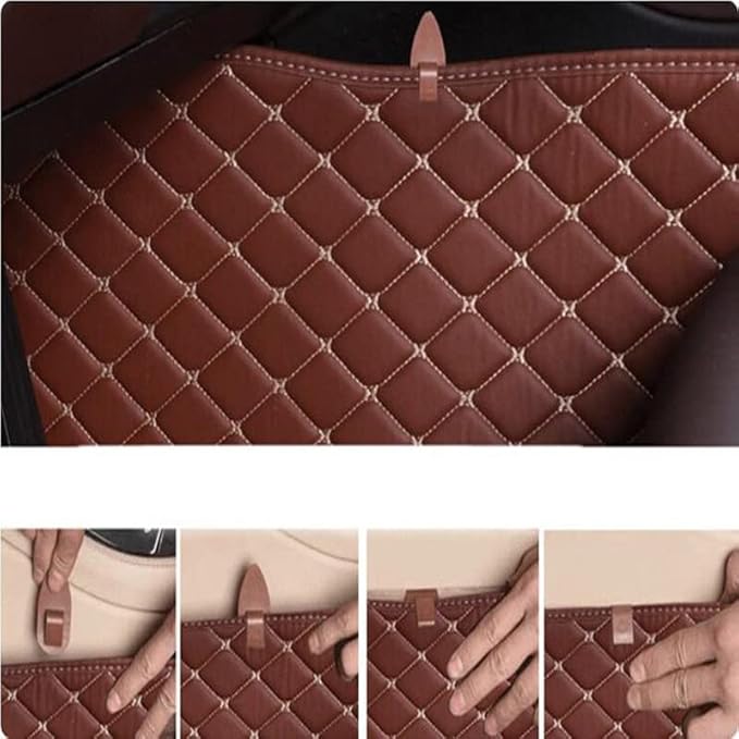 Custom Making Car Floor Mats Compatible with Audi BMW Mercedes-Benz Toyota Lexus Honda Infiniti Nissan Hyundai Kia All Models 2005-2026 (Striped Red)