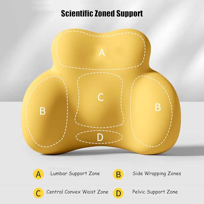 Car Lumbar Support Pillow for Honda Prologue 2025 Memory Foam Back Support Cushion Breathable Car Seat Lumbar Pad Accessories,Dark Gray