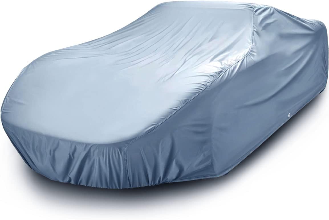 iCarCover Premium Car Cover for 1988-1993 Pontiac Lemans Sedan Heavy Duty Waterproof All-Weather Automobiles Custom Fit Indoor Outdoor UV Snow Protection Covers with Straps and Bag